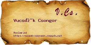 Vucsák Csongor névjegykártya